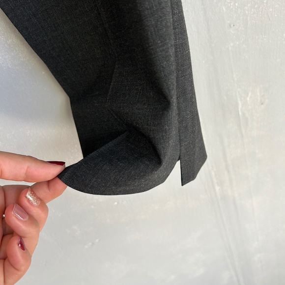 Lafayette 148 size 4 Irving stretch casual dress pant gray virgin wool - Picture 9 of 13